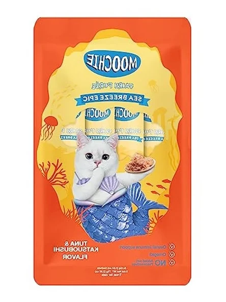 Ton-Katsuobushi Aromalı Sıvı Kedi Ödülü, 5x15g ürün görseli 1