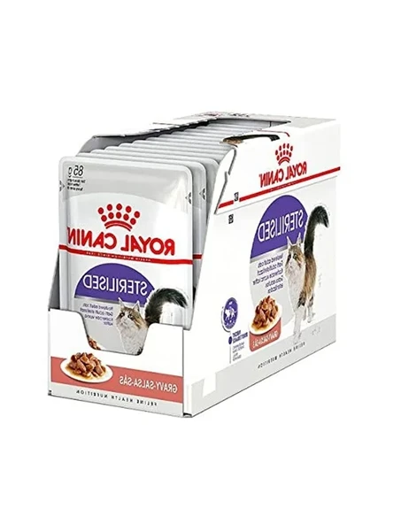 Kısır Kedi Pouch Yaş Mama, 12 Adet x 85 gr, Gravy Lezzetiyle ürün görseli 1