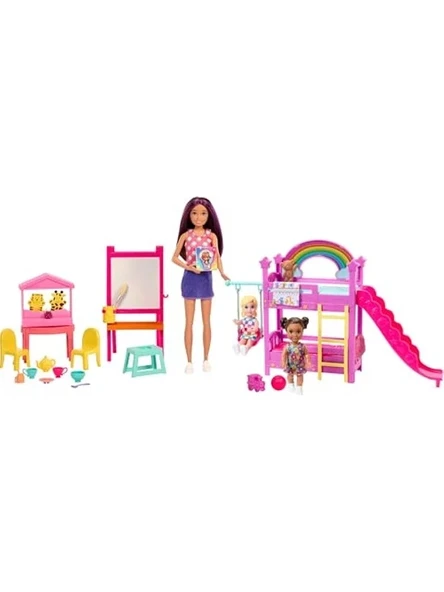 Barbie Bebek Bakıcılığı Seti: 3 Bebek ve 15 Aksesuar ürün görseli 1