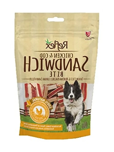 Sandviç Köpek Ödülü, Tavuk ve Morina Balığı, 100 gr Lezzetli ürün görseli 1