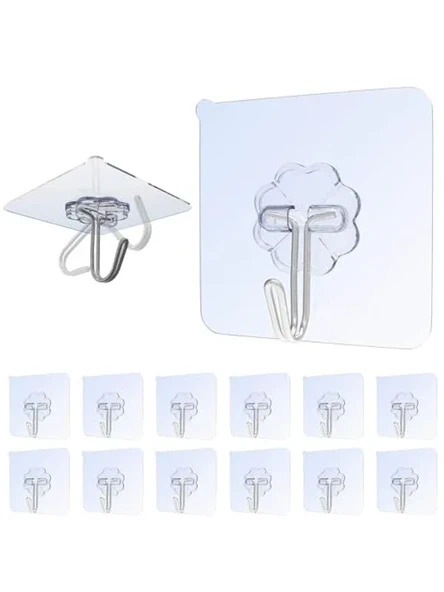 12 Adet Kendinden Yapışkanlı Kanca, 8 kg Taşıma Kapasitesi ürün görseli 1