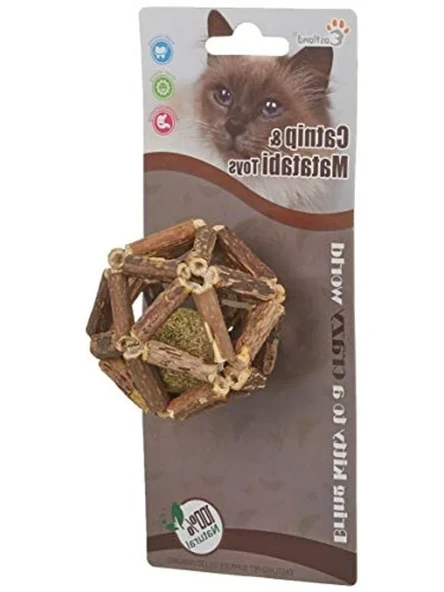 Catnipli Matatabi Topu - Kedi Oyuncağı, 7 cm ürün görseli 1