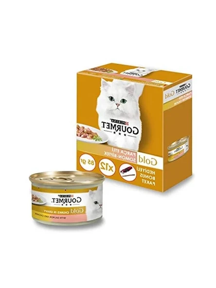 Ödül Parça Etli Somon ve Tavuk Kedi Yaş Maması 12x85 Gr ürün görseli 1