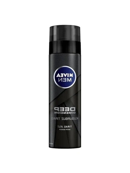 NIVEA MEN Erkek Tıraş Jeli Deep Dimension 200ml, Maxx tech, Aktif Karbon, Kaygan Tıraş Deneyimi ürün görseli 1