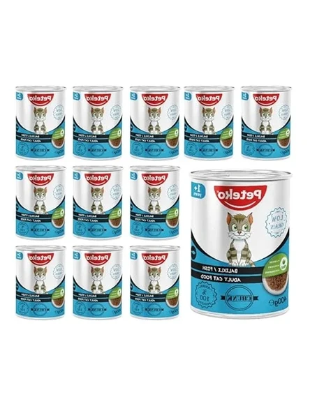 Yetişkin Kedi Balıklı ve Jöleli Konserve Mama 400 Gr x 12 adet ürün görseli 1
