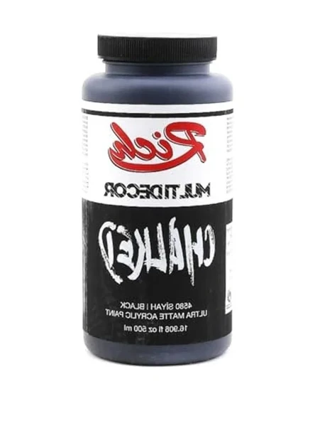 500ml Multi Decor Chalked Akrilik Boya, Siyah Renk ile Yaratıcı Projeler ürün görseli 1