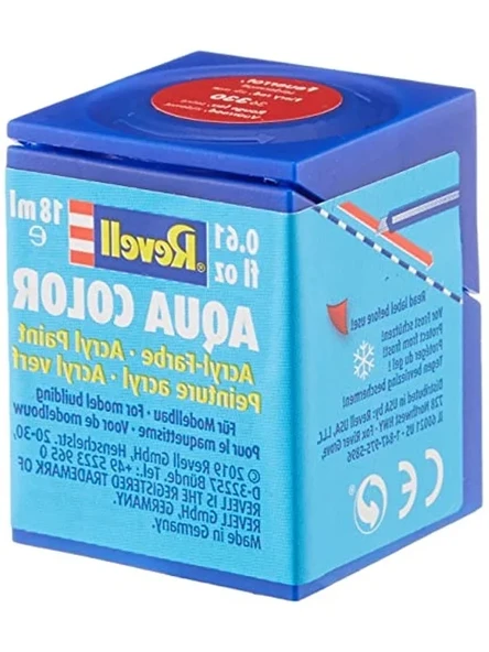 Ateş Kırmızısı Su Bazlı Maket Boyası, Yarı Parlak 18ml ürün görseli 1