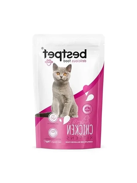 Tavuk Etli ve Pirinçli Yavru Kedi Kuru Mama, 1kg ürün görseli 1