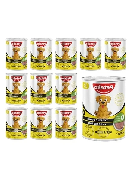 Yetişkin Köpekler İçin Tavuklu Pate, 400 Gr x 12 Adet ürün görseli 1