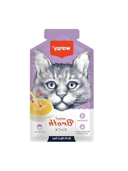 50 gramlık ördek etli tahılsız kedi çorbası, 5 adet paket ürün görseli 1