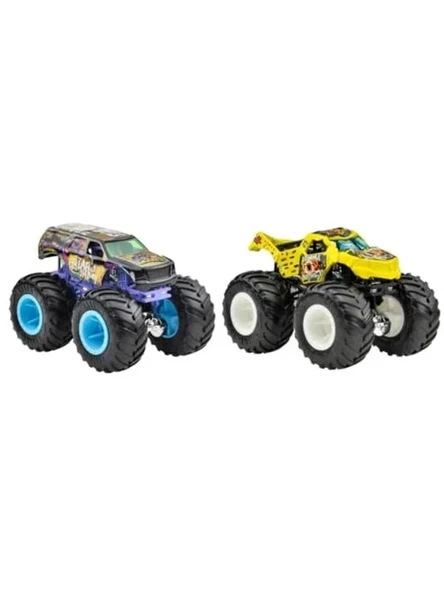 Hot Wheels 1:64 Monster Trucks İkili Araba Seti - Resim 2