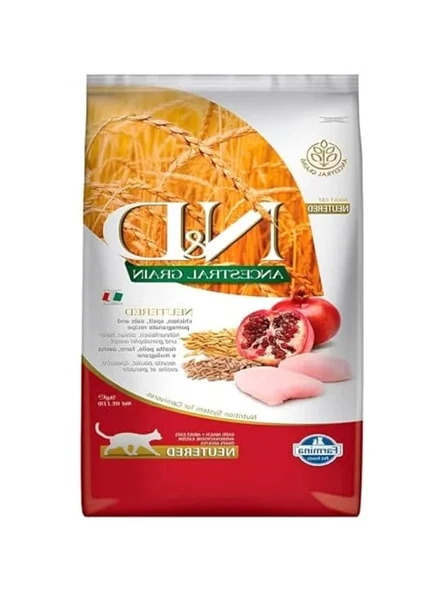 10 Kg Düşük Tahıllı Tavuk ve Narlı Kedi Maması ürün görseli 1