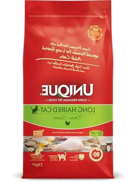 Tavuklu kedi maması, 2 kg, uzun tüyler için uygun ürün görseli 1