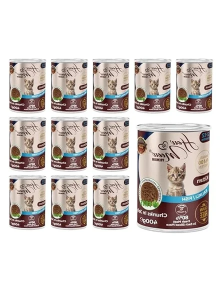 Yavru Kedi Konserve Mama, 400 Gr x 12 Adet ürün görseli 1