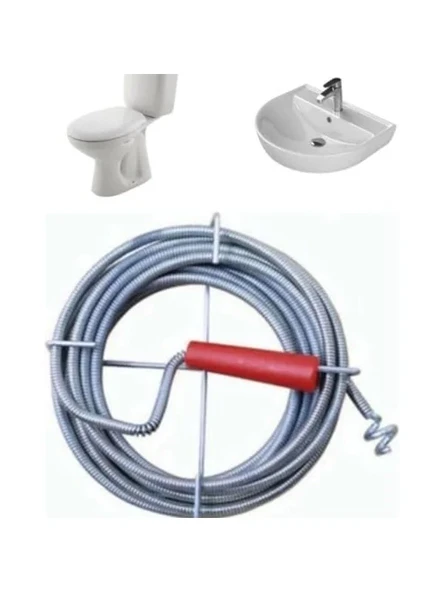 3 Metre Spiralli Tıkanıklık Açma Aparatı, Mutfak ve Banyo için ürün görseli 1
