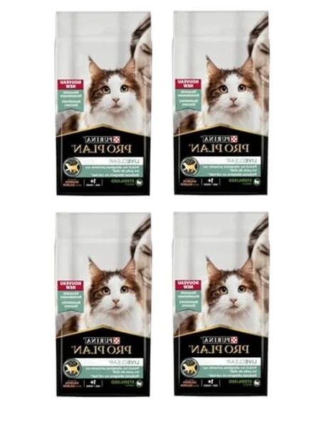 Purina Pro Plan Liveclear Sterilised Somonlu Kısırlaştırılmış Kedi Maması 1,4 Kg. X 4 Adet ürün görseli 1