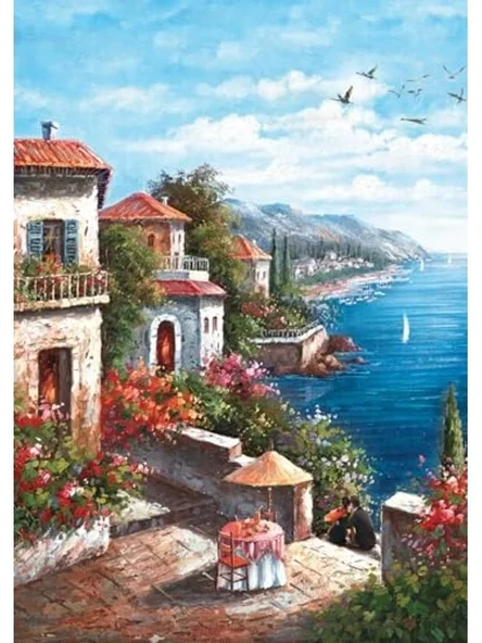 1000 Parça Yamaç Evleri Temalı Puzzle Seti - Resim 2