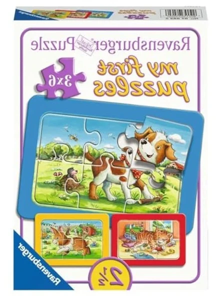Hayvan Dostları Temalı 3x6 Parça İlk Yapboz Seti, Eğitici Oyun ürün görseli 1