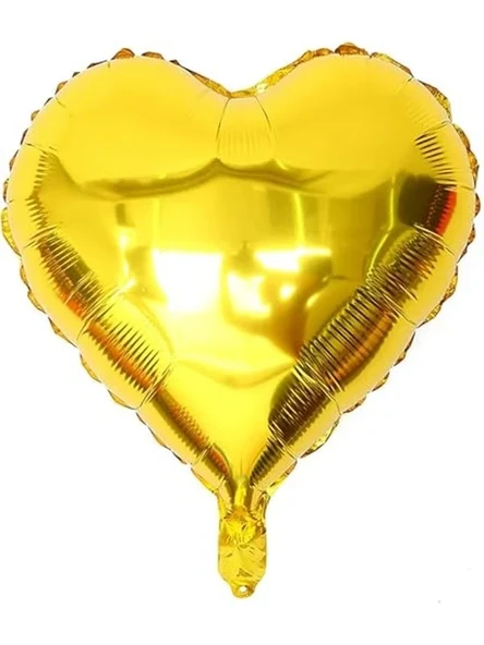 Altın Renk Kalp Folyo Balon, 18 İnç ürün görseli 1