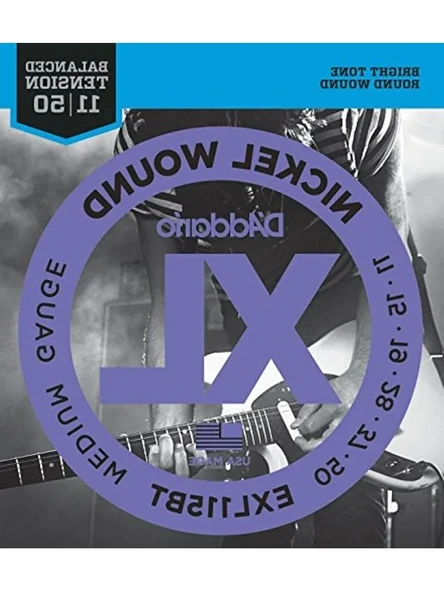 EXL115BT Dengeli Gerginlik Orta Elektrikli Gitar Telleri 11-50 ürün görseli 1