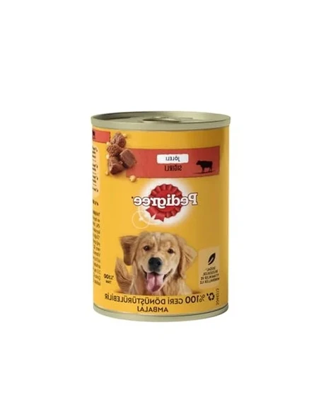 400 gr x 24 paket biftekli köpek yaş maması, lezzetli ve besleyici ürün görseli 1