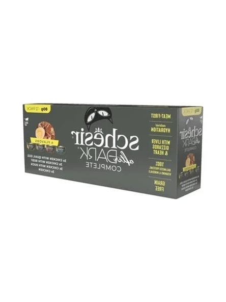 After Dark Tavuk&Bıldırcın Yumurtası&Sığır&Ördek Et Suyunda Yetişkin Kedi Konservesi Çeşit Paketi 12x80g ürün görseli 1