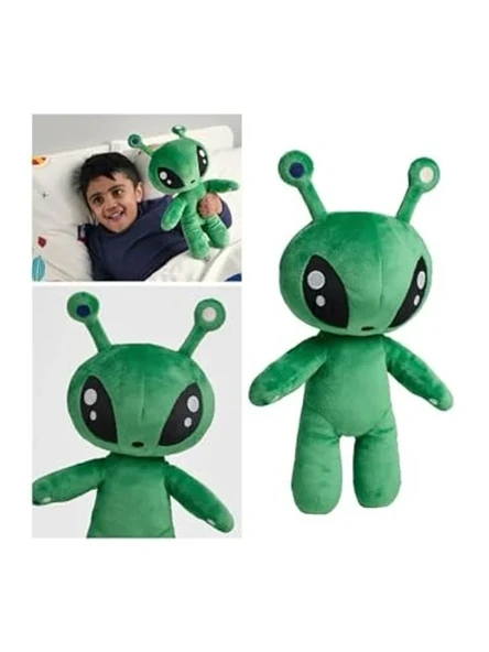 Aftonsparv 34 Cm Yeşil Uzaylı Alien Yumuşak Peluş Oyuncak ürün görseli 1