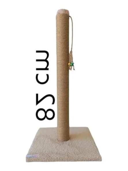82 cm Kedi Tırmalama Tahtası, Tek Parça Ekru Tasarım ürün görseli 1