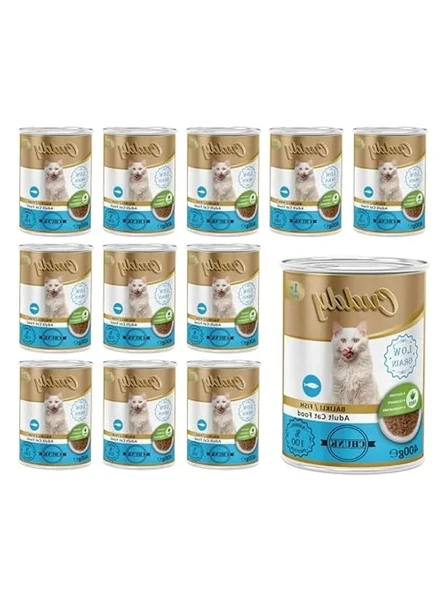 400 gr x 12 Adet Balıklı ve Jöleli Yetişkin Kedi Konserve Maması ürün görseli 1