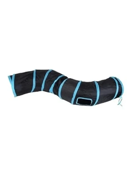 Katlanabilir Gökkuşağı Kedi Tüneli, 123x25 Cm Ölçülerinde ürün görseli 1