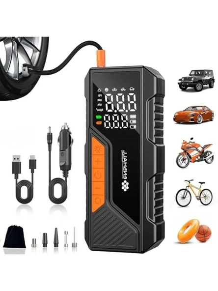 4500mAh Taşınabilir Powerbank, Hava Kompresörü Özelliği ürün görseli 1