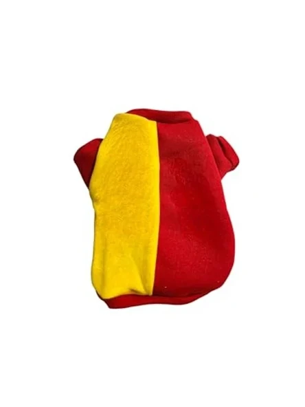 Kırmızı Sarı Sweatshirt Kedi ve Köpek Kıyafeti Medium ürün görseli 1