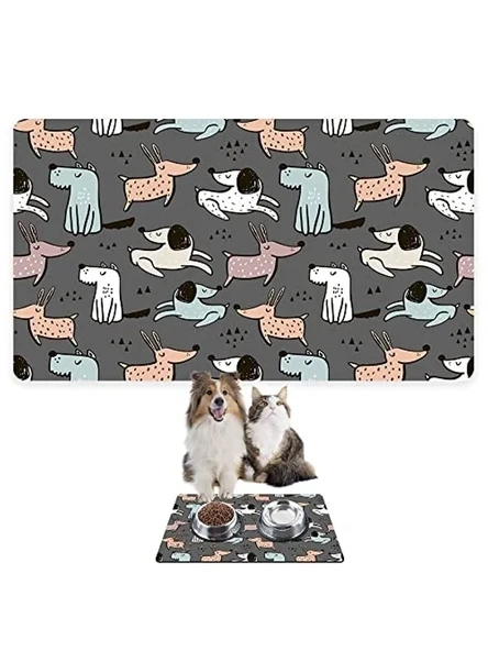 Emici Su Geçirmez Paspas, 50x35 cm Gri Renk, Kedi ve Köpekler İçin ürün görseli 1