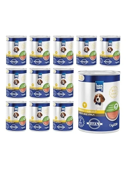 400 Gr x 12 Adet Tavuklu Yavru Köpek Pate ürün görseli 1