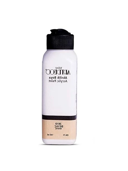 Akrilik Boya, 140 ml, Beyaz Renk ürün görseli 1