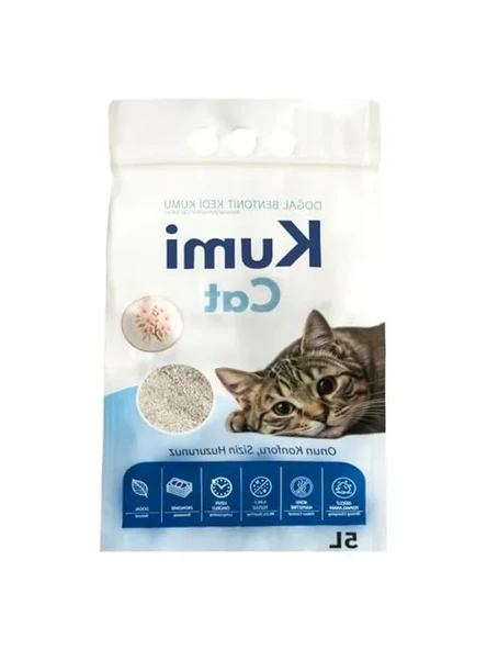 Bentonit Kedi Kumu, Sakura Kiraz Çiçeği Kokulu, 5 L ürün görseli 1