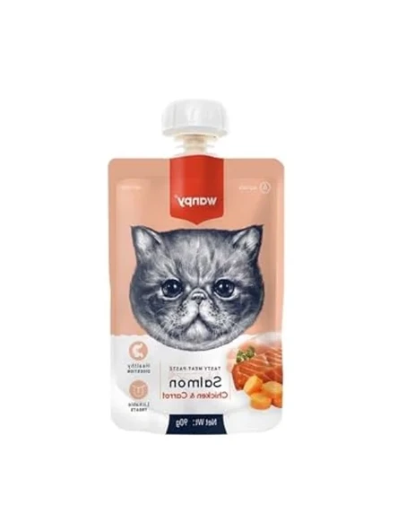 Taze Somonlu Ve Tavuklu Kedi Et Ezmesi 90 gr ürün görseli 1