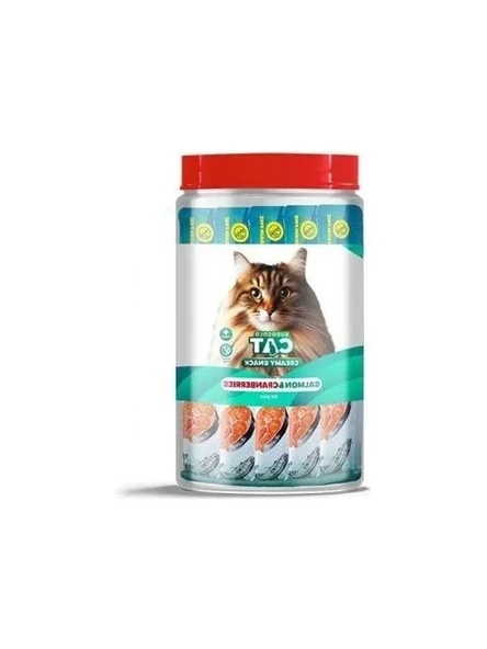 Somon ve Kızılcık Aromalı Sıvı Kedi Ödülü - 30x15 Gr Paket ürün görseli 1
