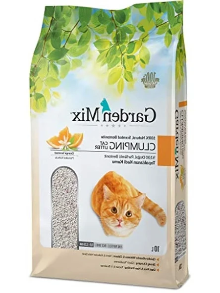 10 L Portakallı İnce Bentonit Kedi Kumu, Koku Kontrolü Sağlar ürün görseli 1