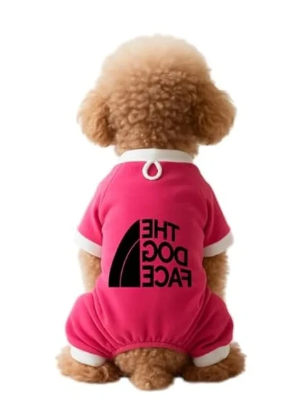 Pembe 4 bacaklı kapüşonlu köpek ve kedi kıyafeti, rahat ve sıcak ürün görseli 1