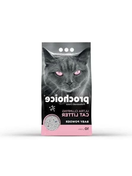 10 lt Bebek Pudrası Parfümlü Bentonit Kedi Kumu ürün görseli 1