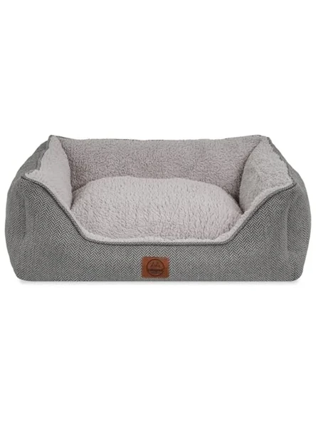 40x55x18 cm boyutunda yıkanabilir kedi ve köpek yatağı, gri ürün görseli 1