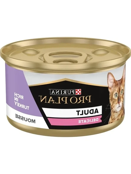 Pro Plan Delicate Hindili Konserve Yaş Yetişkin Kedi Maması 24 x 85 g ürün görseli 1