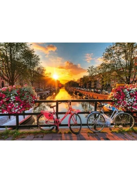 Amsterdam Bisiklet Temalı 1000 Parça Yapboz ürün görseli 1