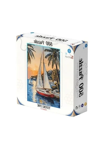 500 Parça Yelkenli Tekne Temalı Puzzle, Eğlenceli Zeka Geliştirme ürün görseli 1