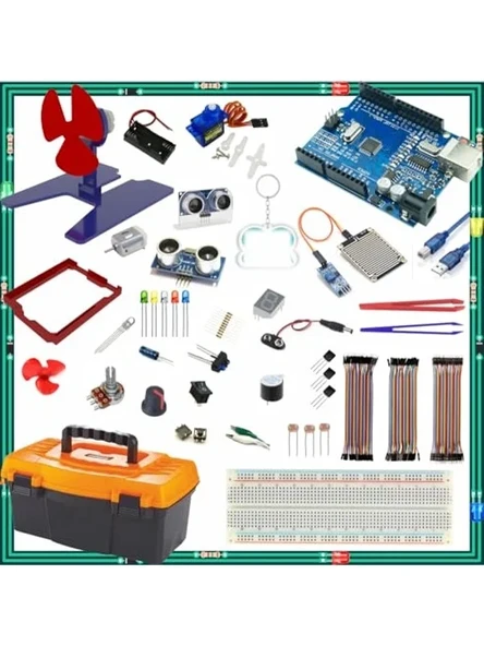 Arduino Uyumlu Öğreniyorum Seti, 176 Parça ile Robotik Kodlama Eğitimi ürün görseli 1