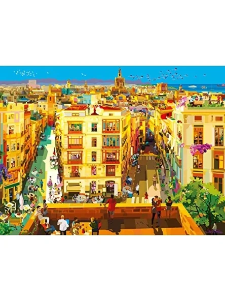 1500 Parçalı Valensiya'da Yemek Temalı Puzzle ürün görseli 1