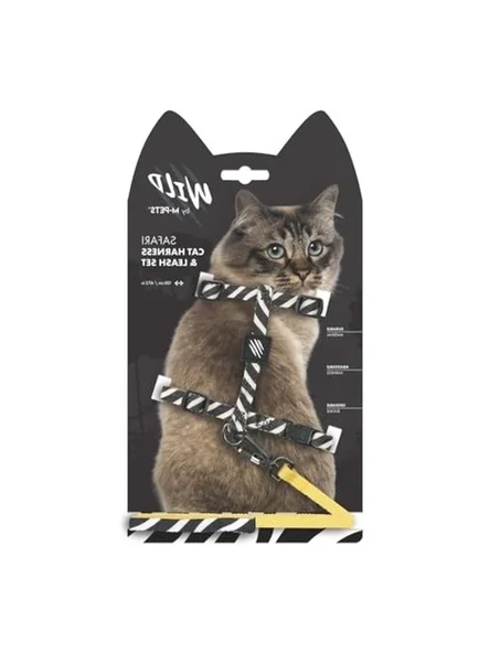 Kedi Göğüs Tasması Seti, Wild Safari Temalı ürün görseli 1