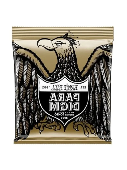 Ernie Ball Paradigm Ekstra Hafif 80/20 Bronz Akustik Gitar Telleri, Ölçü 10-50 ürün görseli 1