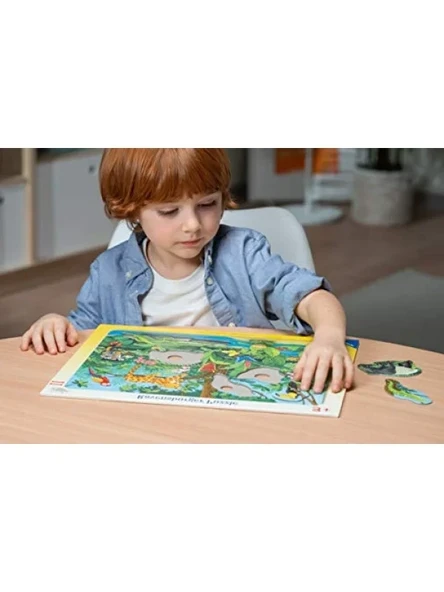 11 Parçalı Canlı Renklerde Hayvanlar Puzzle - Resim 2